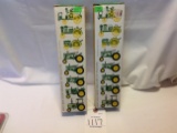 2-Eight JD Miniature Toy  Tractors