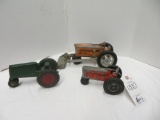 2 Hubley tractors & 1 Silk