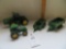 JD toys, 2 tractors, 1 wagon, manure spreader