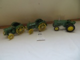 3 JD Tractors JD BR, JD BM, and not specified