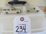 2 ambulances & police car by Lesley