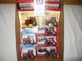 7 IH tractors regular, w/duals w/loaders  1/64 scale