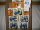 5 Ford tractors 1/64 Scale