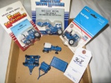 7 pc's Ford tractors and implements  1/64 scale