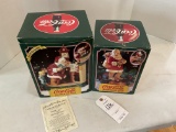 2 Coca-Cola Santa Mechanical Banks 1 with Certificate