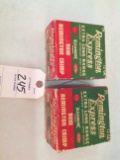 2 Remington Express Extra Long Range Kleanbore, w/new Remington crimp w/missing cartridges