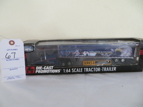 Diecast Cab and Trailer Series II Eagles Semi and Trailer