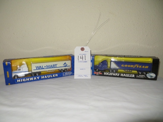 Highway Haulers Walmart and GoodYear semi and trailers (2)