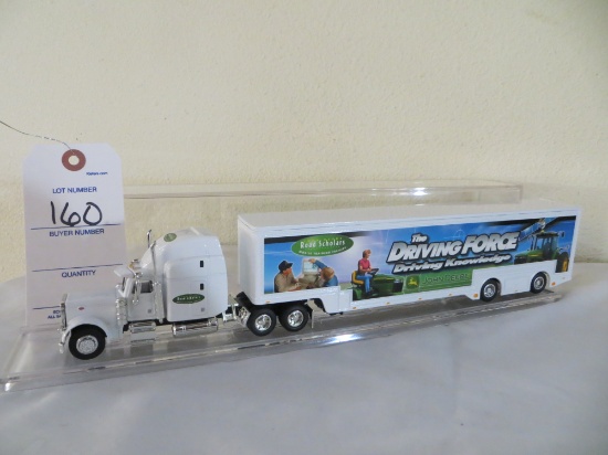 John Deere Road Scholars Driving Force Semi and trailer in plastic case