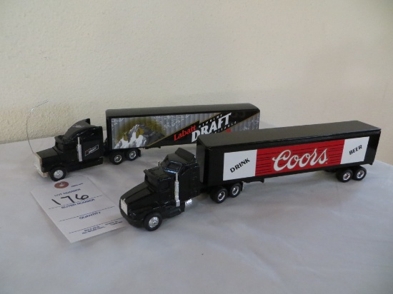 Coors Beer and Labatt Genuine Draft beer semi and trailers- Black (2)