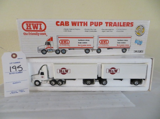 HWI Semi day cab with pup trailers