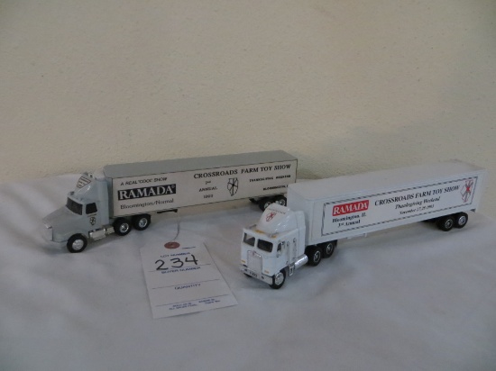 CrossRoads Farm toy show, 1992 & 1993 Bloomington IL semi and trailer