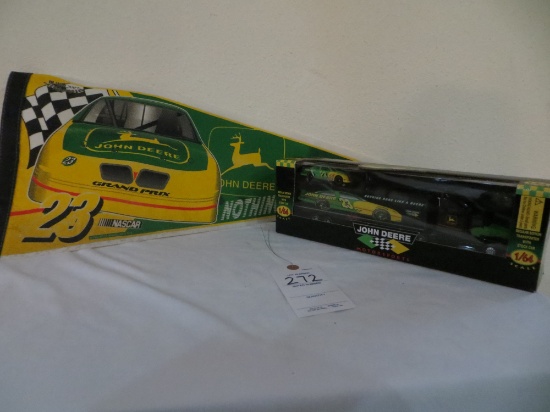 John Deer  Regular Edition Strasporter with stock car semi and NASCAR Penda