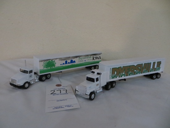 Ertl Dyersville Limited Edition and Iowa Sesquicentennial Semi and trailers