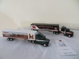 Kory Farm Equipment Div Malius Illinois semi and trailer (2)  Black and Gre