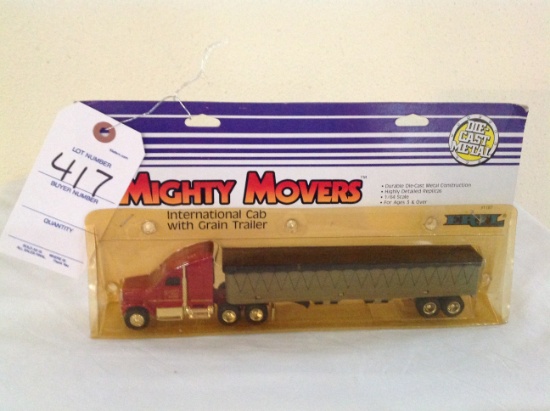Etrl Mighty Movers International Cab with Grain trailer