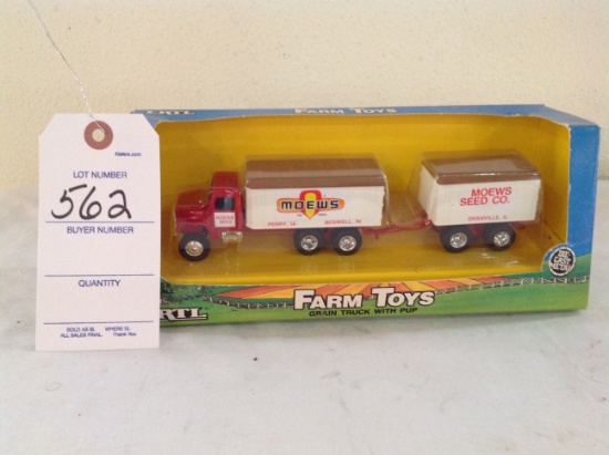 Ertl Grain truck with pup Moews Seed Co