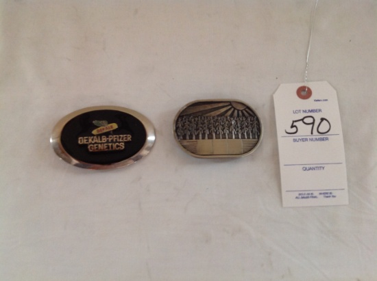 DeKalb -Pfizer Genetics & Sohingro High Yield  belt buckles
