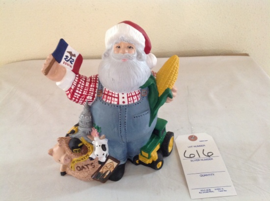Iowa Santa Clause with tractor and pig