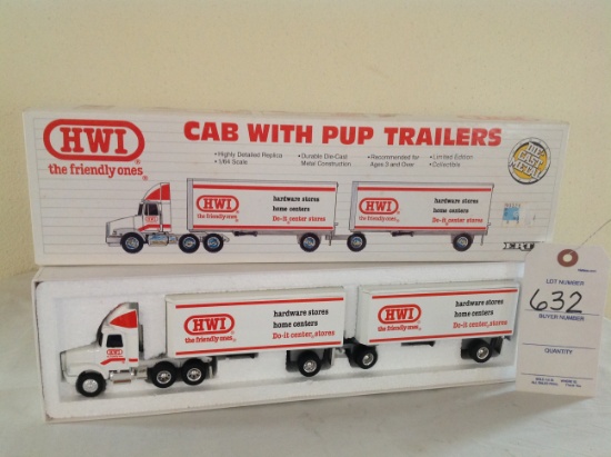 Ertl HWI Cab with Pup Trailers