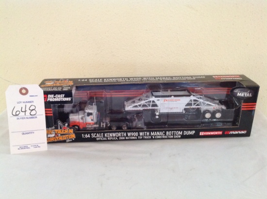 Die-Cast Promotions Kenworth W900 With Bottom Dump