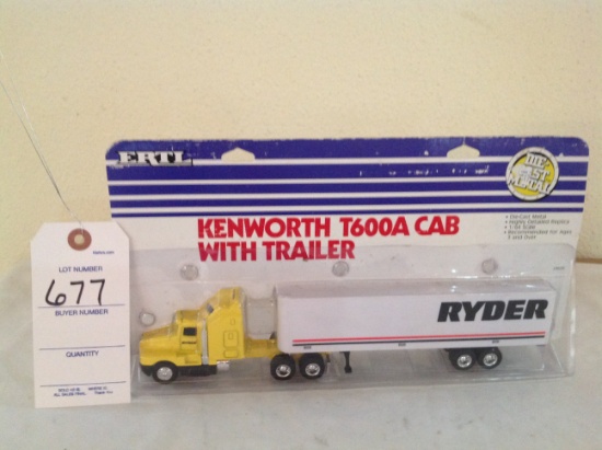 Ertl KenworthT600A Cab with Trailer Ryder