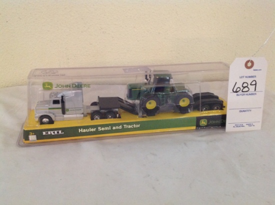 Ertl John Deere Hauler Semi and Tractor