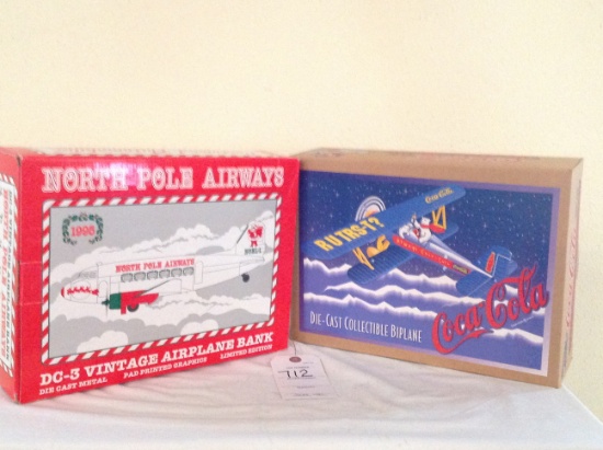 2 airplanes, Coca-cola and Eastwood Automobilia 1995 North Pole Airways