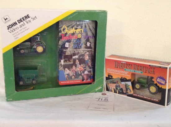 John Deere Video and Toy Set and Harvest Heritage Trading Cards