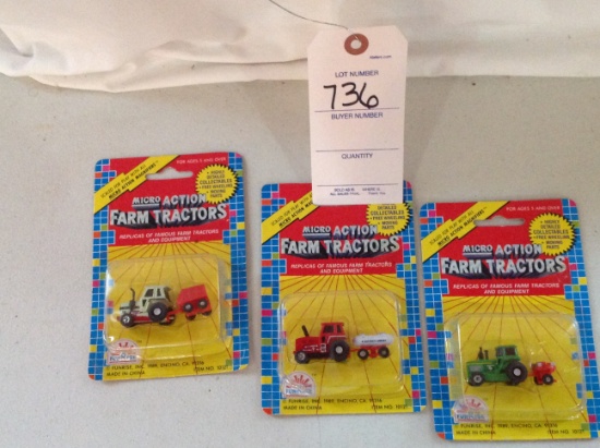 3 Micro Action Farm Tractors
