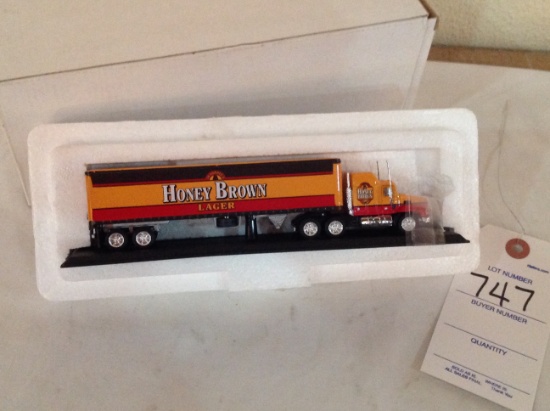 Honey Brown Lager truck and trailer