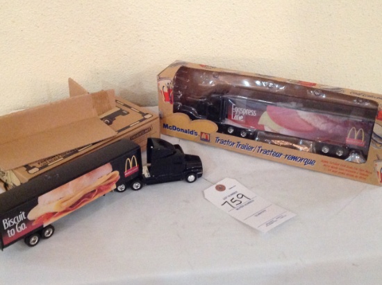 2 Ertl Collectibles McDonalds Truck and trailers