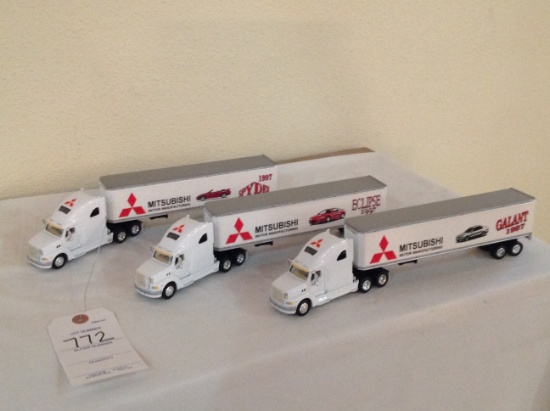 3 Mitsubishi Truck and trailers, Galant 1997, Eclipse 1997, and Spyder 1997