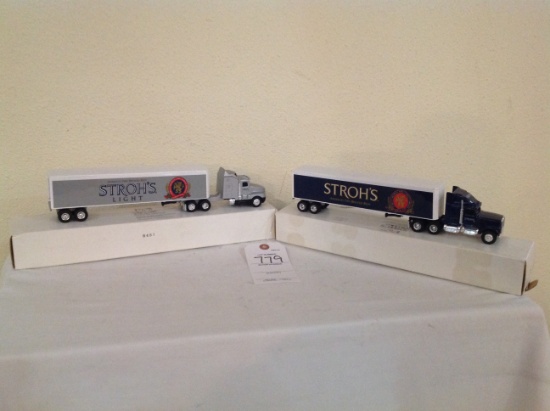 2 Stroh's Beer Truck and Trailers