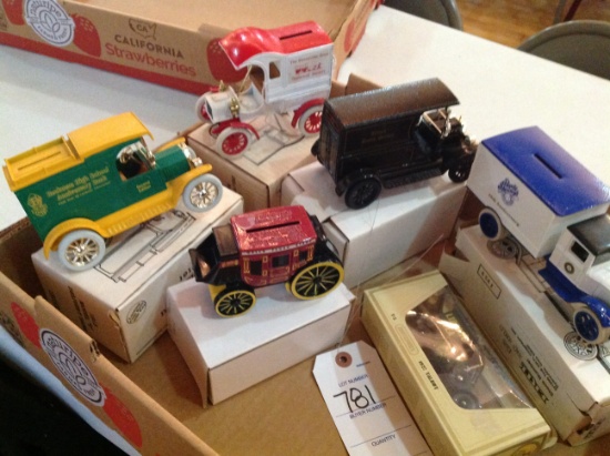 Assortment of Bank trucks, Randy Hundley's, The Dyersville Area Historical