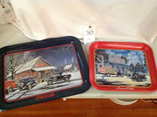 2 Coca-cola Serving trays