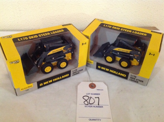 2 Ertl New Holland L170 Skid Steer Loader