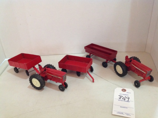 2 tractors & 3 wagons