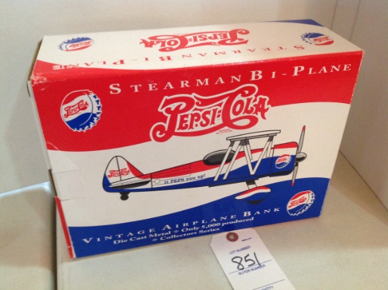 Pepsi Cola Stearman B I Plane Bank
