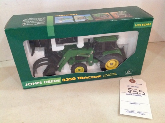 JD 3350 Tractor w/bucket & forks 1/32 scale