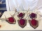 5 sets of mounted antlers