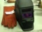welding helmet & welding gloves