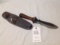 Barebones knife w/carring case for belt