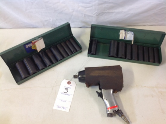 2 12 pc 1/2" drive deep impact set as pictured w/CP-734 air wrench