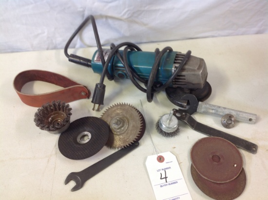 Makita 100mm Disc Grinder w/accessories