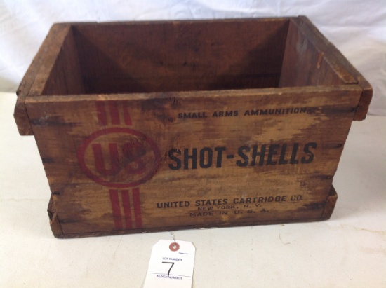 wood US shot- shells box, New York, N.V. made in USA