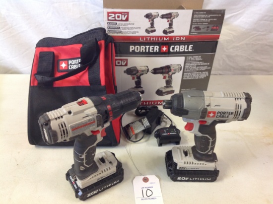 20V Portable Cable combo kit w/Lithium ION w/case, batteries & charger base