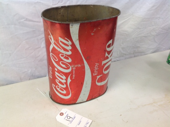 Coca Cola waste basket used condition