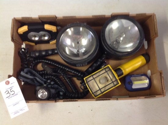 Brinkman Q-Beam Max lights, Eveready light, hat light