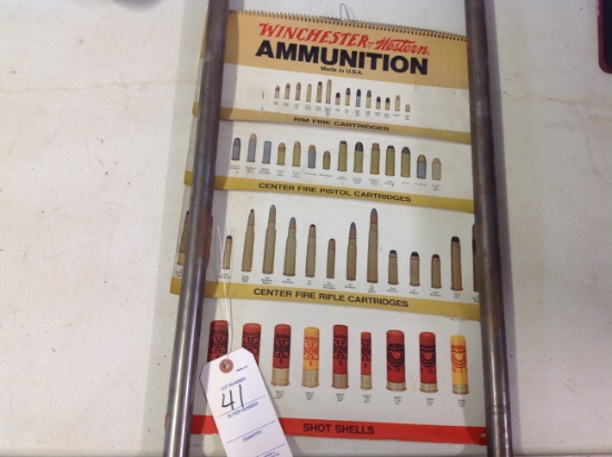 Winchester ammunition Rim Fire Cartridges and more poster small tear near b